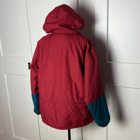 Vintage 90s LL Bean Anorak Aztec Pattern Pullover Parka Southwestern Medium - Picture 7 of 13